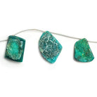 Teal Drusy Nugget Beads 12 inch 11 pieces - The Bead Traders