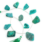 Teal Drusy Nugget Beads 12 inch 11 pieces - The Bead Traders