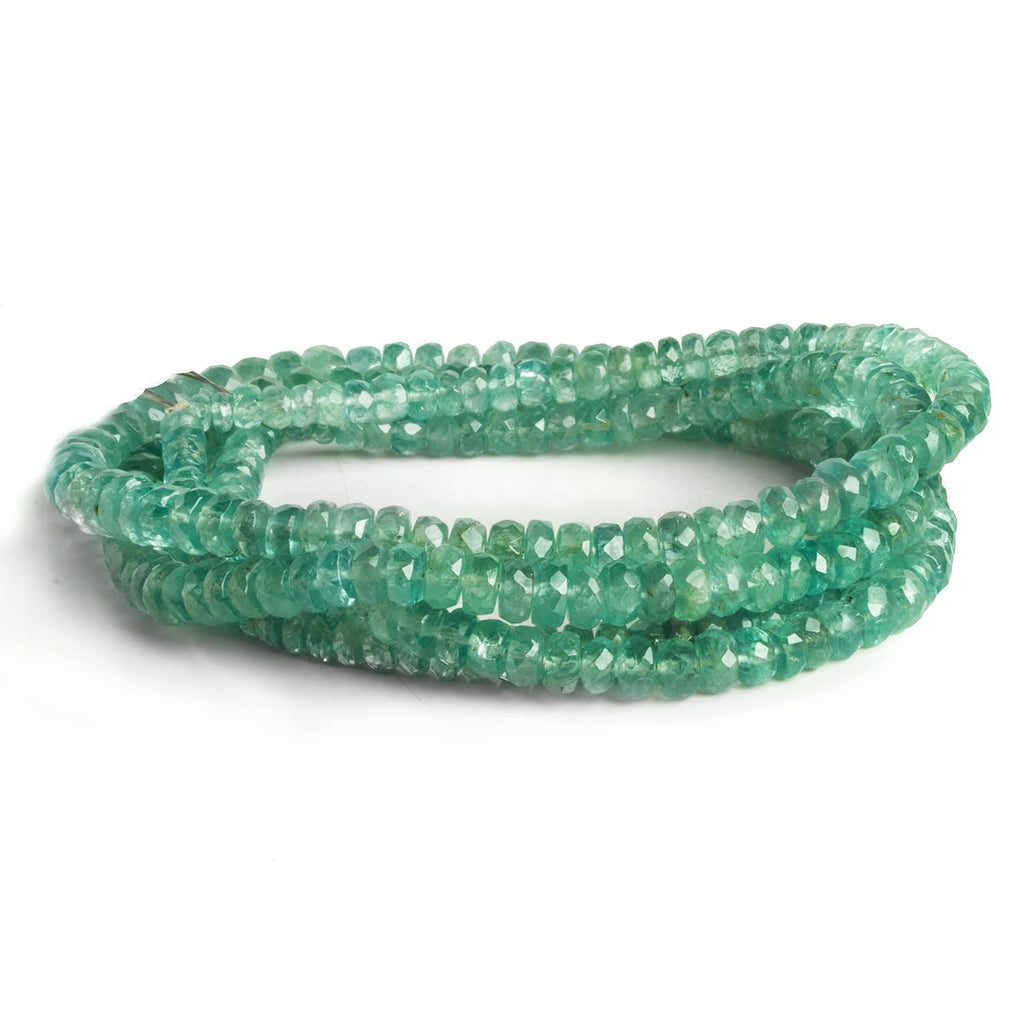 Teal Kyanite Faceted Rondelle Beads 16 inch 130 pieces - The Bead Traders