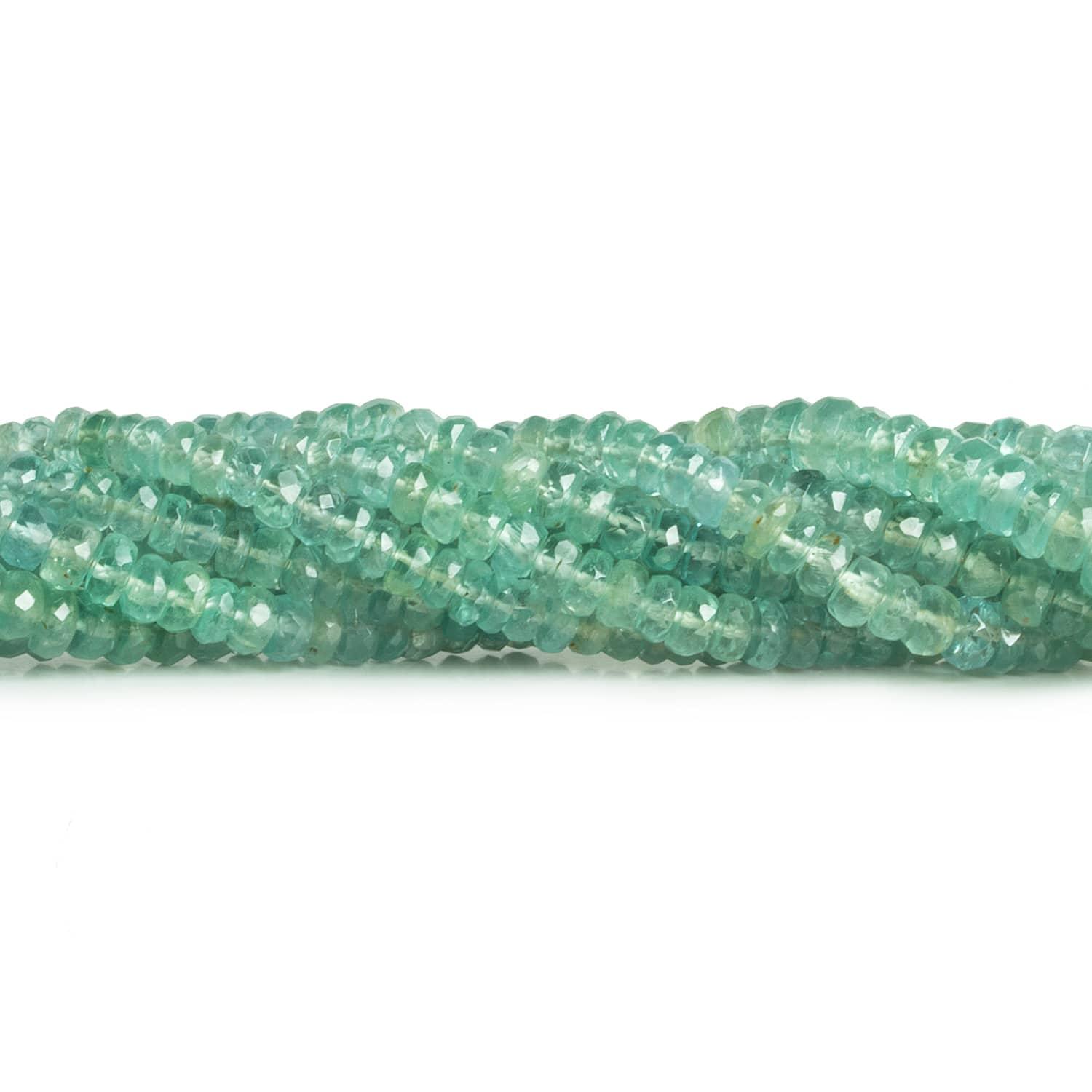 Teal Kyanite Faceted Rondelle Beads 17 inch 190 pieces - The Bead Traders
