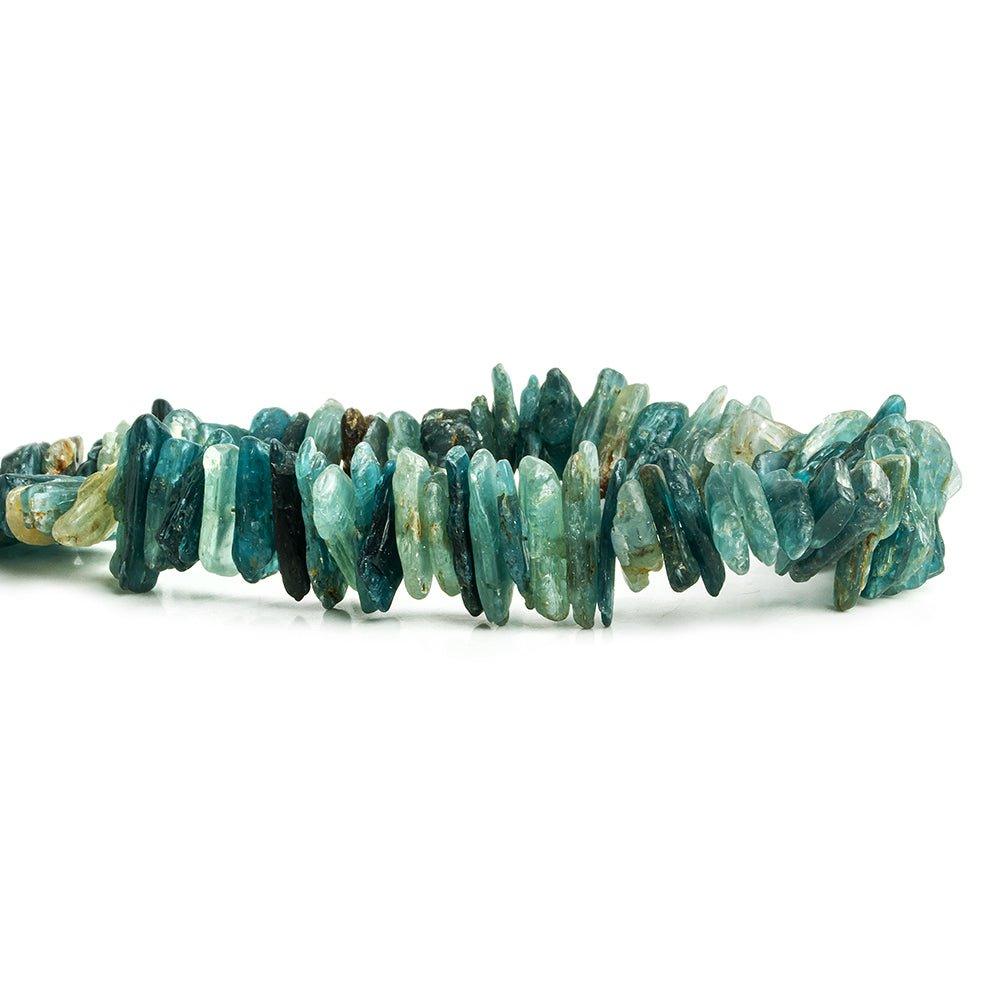 Teal Kyanite Natural Crystal Chip Beads 7.5 inch 63 pieces - The Bead Traders