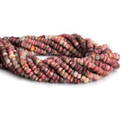 Thulite Hand Cut Faceted Rondelle Beads 12 inch 110 pieces - The Bead Traders