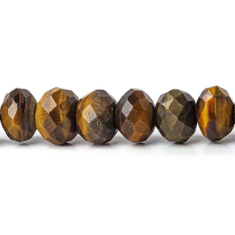 Tiger Eye Bead Faceted Rondelle 8mm 72 beads - The Bead Traders