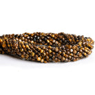 Tiger Eye checkerboard calibrated faceted coins 12 inch 85 pieces - The Bead Traders