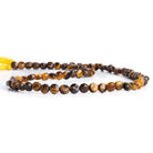 Tiger Eye checkerboard calibrated faceted coins 12 inch 85 pieces - The Bead Traders