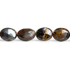 Tiger Iron Faceted Oval Beads 12 inch 23 pieces - The Bead Traders