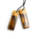 Tiger's Eye Matched Rectangle Pendants Set of 2 - The Bead Traders