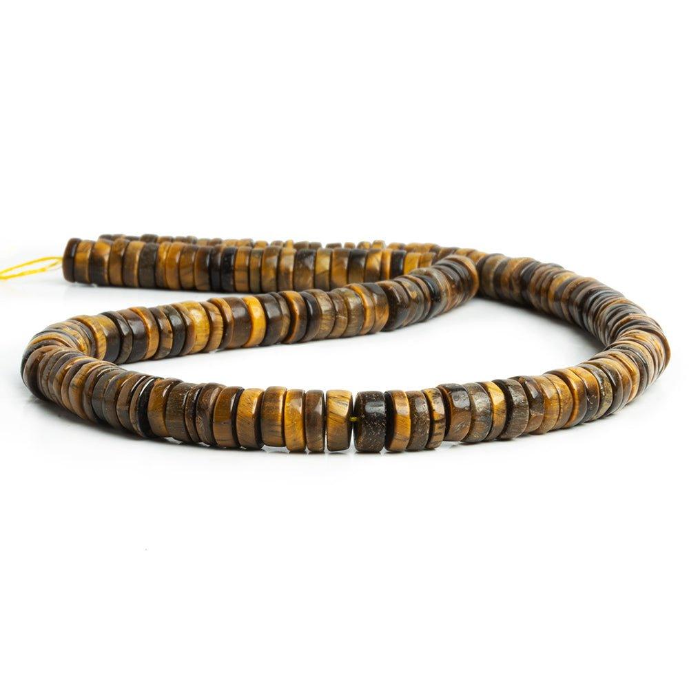 Tiger's Eye Plain Heishi Beads 16 inch 160 pieces - The Bead Traders