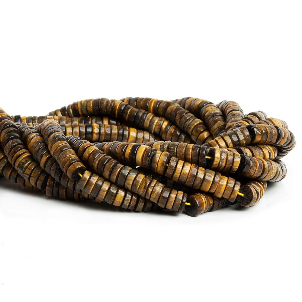 Tiger's Eye Plain Heishi Beads 16 inch 160 pieces - The Bead Traders