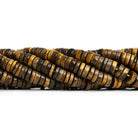 Tiger's Eye Plain Heishi Beads 16 inch 160 pieces - The Bead Traders