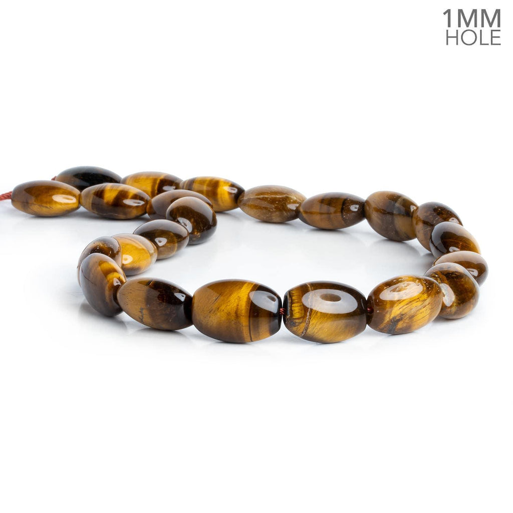 Tiger's Eye Plain Ovals 16 inch 22 beads AA - The Bead Traders