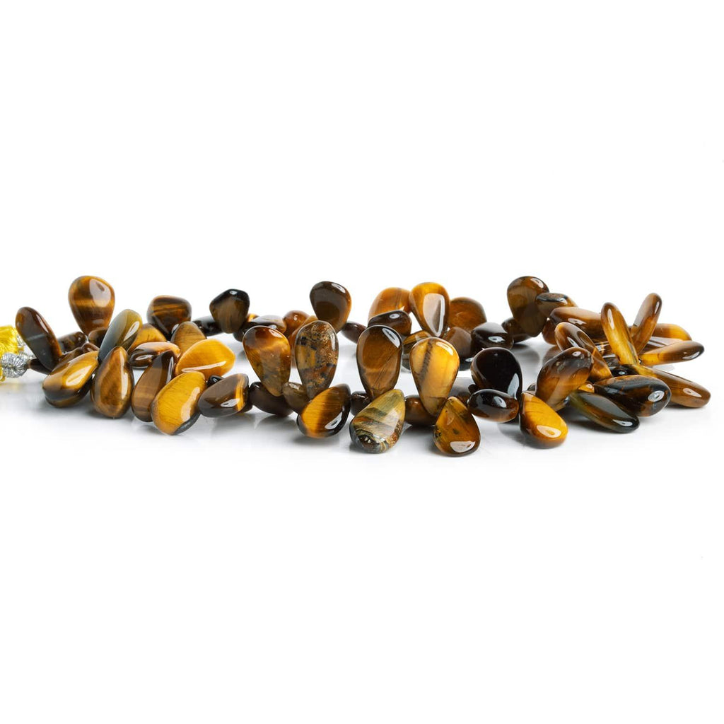 Tiger's Eye Plain Pears 7.5 inch 60 beads - The Bead Traders
