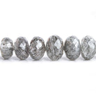 Tourmalinated Quartz Faceted Rondelle Beads 15 inch 63 pieces - The Bead Traders