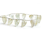 Tourmalinated Quartz Fancy Cut Beads 10 inch 15 pieces - The Bead Traders