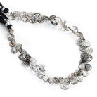 Tourmalinated Quartz Plain Heart Beads 8 inch 55 pieces - The Bead Traders