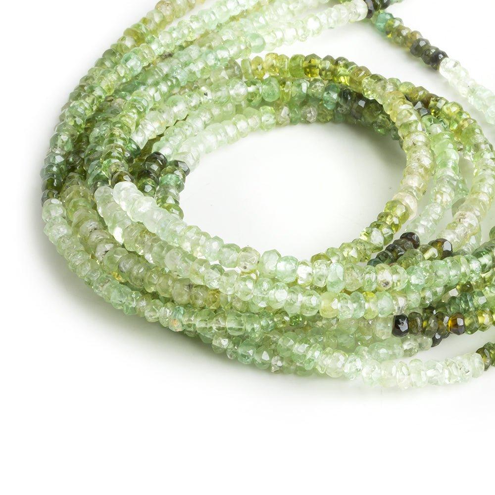 Tourmaline Faceted Rondelles - Set of 5 - The Bead Traders