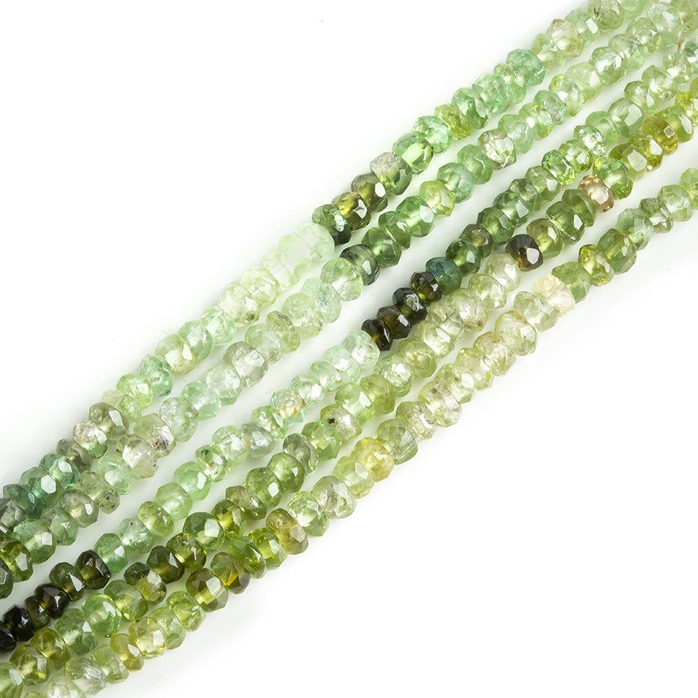Tourmaline Faceted Rondelles - Set of 5 - The Bead Traders