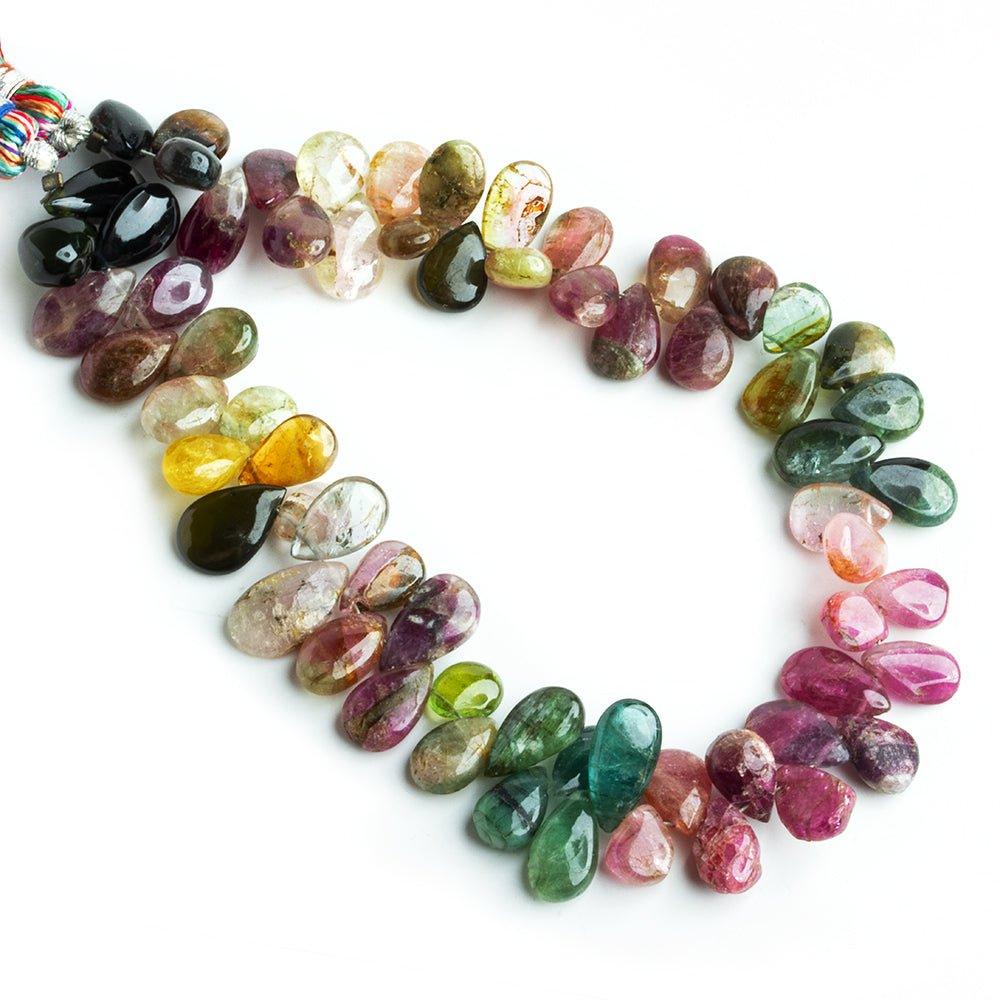 Tourmaline Plain Pear Beads 8 inch 60 pieces - The Bead Traders