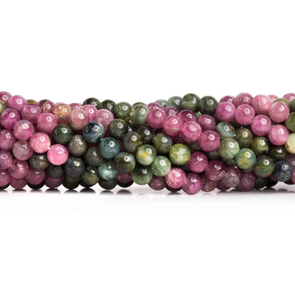 Tourmaline Plain Round Beads 14 inch 70 pieces - The Bead Traders