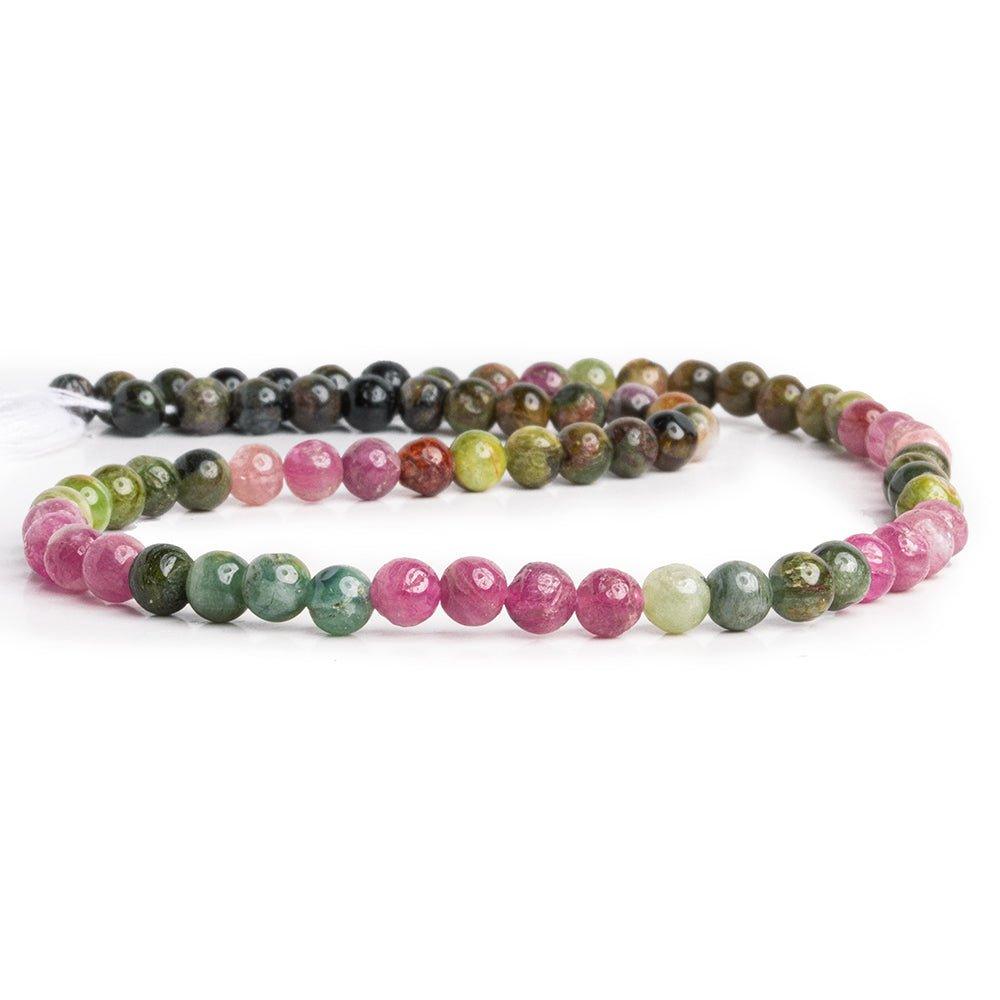 Tourmaline Plain Round Beads 14 inch 70 pieces - The Bead Traders