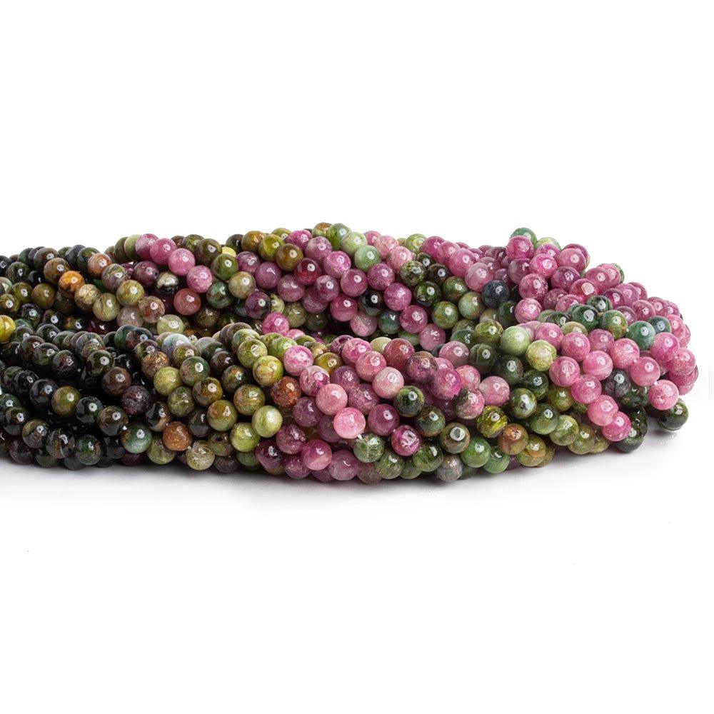 Tourmaline Plain Round Beads 14 inch 70 pieces - The Bead Traders