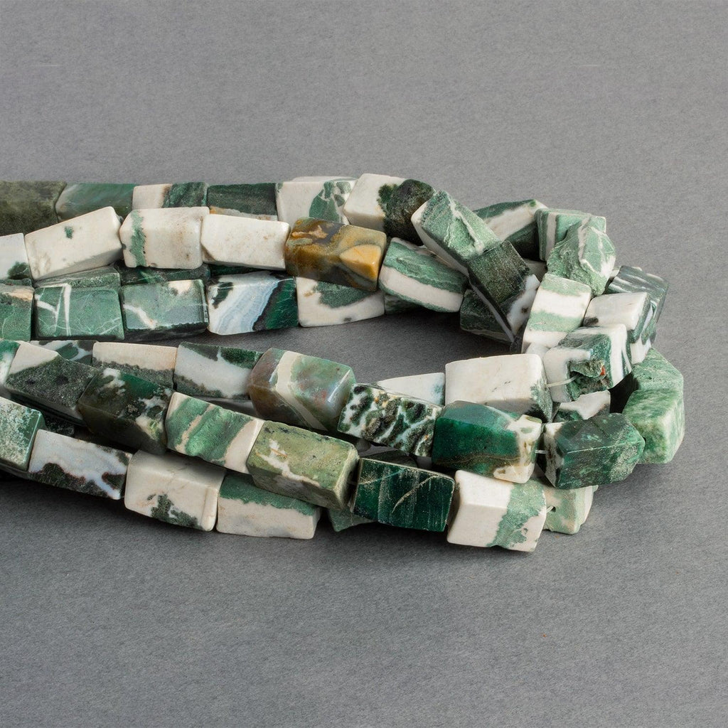 Tree Agate Beads Plain Rectangle beads 15inch , 22 pcs - The Bead Traders