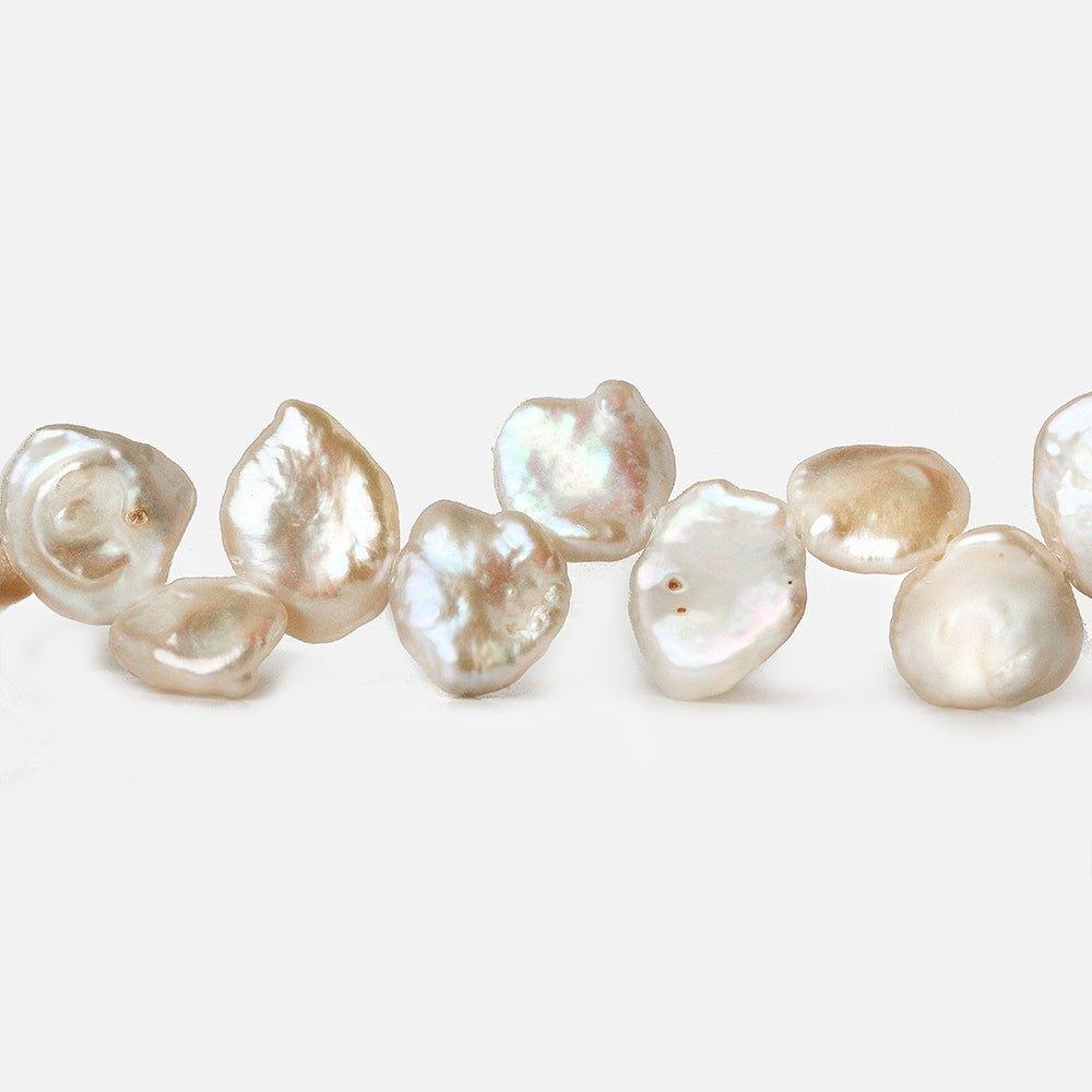 Tri-Color Top Drilled Keshi Freshwater Pearls 16 inch 72 pieces 7x6mm - 9x8mm - The Bead Traders