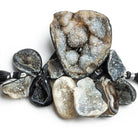 Tricolor Drusy Nugget Beads 11 pieces - The Bead Traders