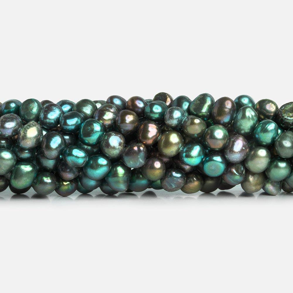 Tricolor Green Baroque Freshwater Pearls 16 inch 70 pieces - The Bead Traders