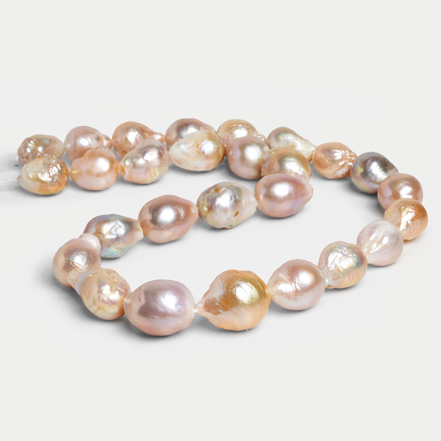 Tricolor Ultra Baroque Freshwater Pearls 16 inch 24 pieces - The Bead Traders