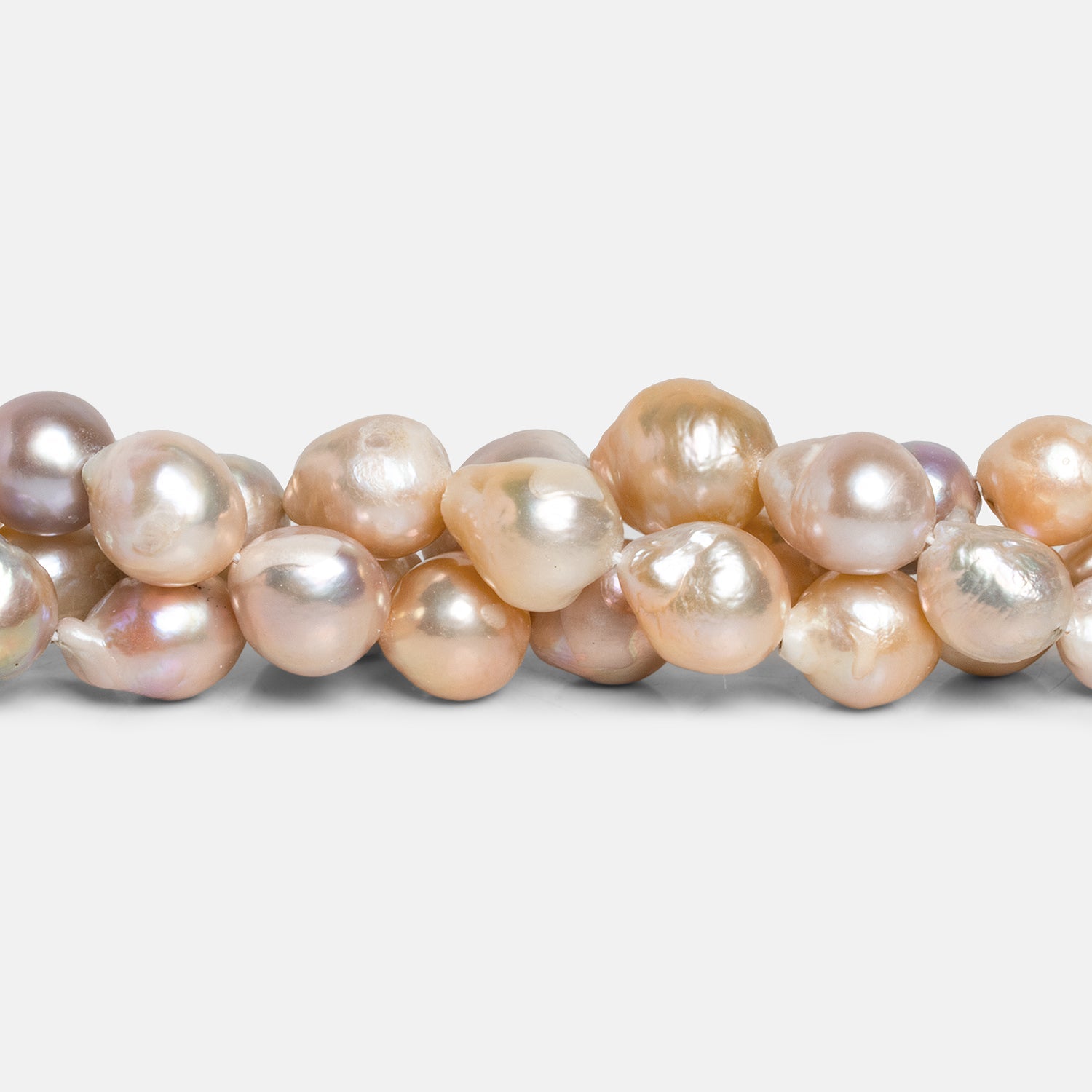 Tricolor Ultra Baroque Freshwater Pearls 16 inch 24 pieces - The Bead Traders