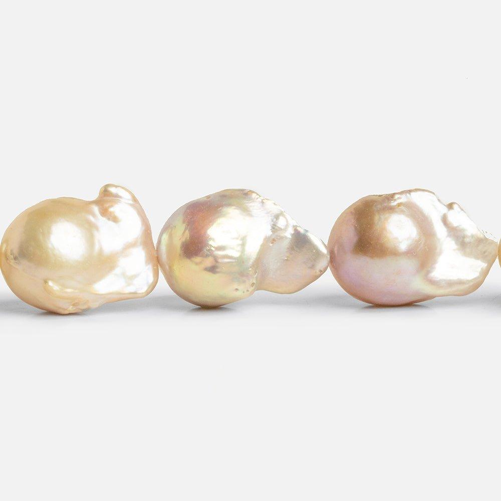 Tricolor Ultra Baroque Freshwater Pearls 17 inch 18 pieces - The Bead Traders