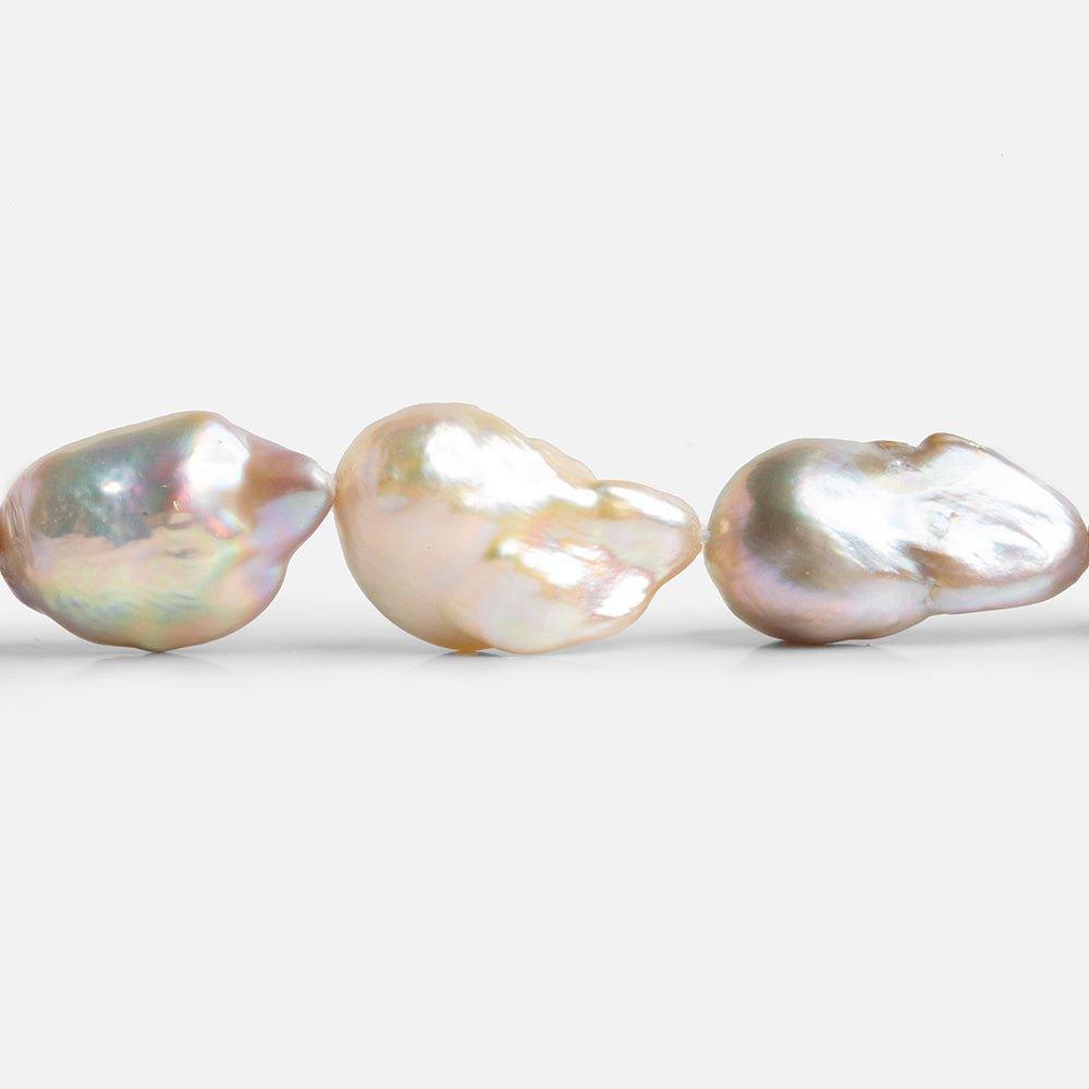Tricolor Ultra Baroque Freshwater Pearls 17 inch 18 pieces - The Bead Traders