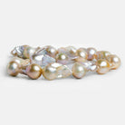 Tricolor Ultra Baroque Freshwater Pearls 17 inch 18 pieces - The Bead Traders