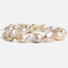 Tricolor Ultra Baroque Freshwater Pearls 17 inch 18 pieces - The Bead Traders
