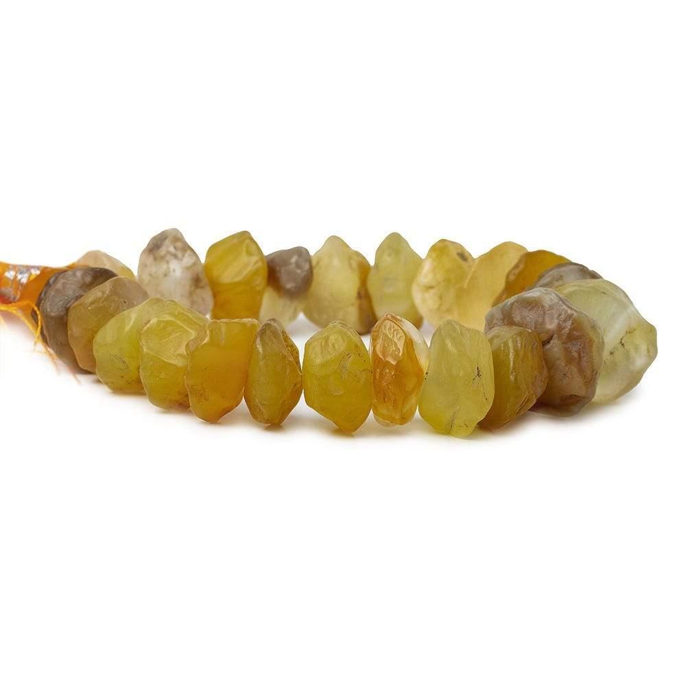 Tropical Yellow Agate Hammer Faceted Disc Beads 8 inch 25 pcs - The Bead Traders