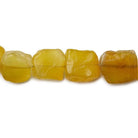 Tropical Yellow Agate Tumbled Hammer Faceted Square Beads - The Bead Traders