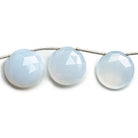 Turkish Chalcedony Faceted Coin Beads 9 inch 11 pieces - The Bead Traders