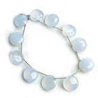 Turkish Chalcedony Faceted Coin Beads 9 inch 11 pieces - The Bead Traders