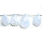 Turkish Chalcedony Faceted Pear Beads 9 inch 17 pieces - The Bead Traders
