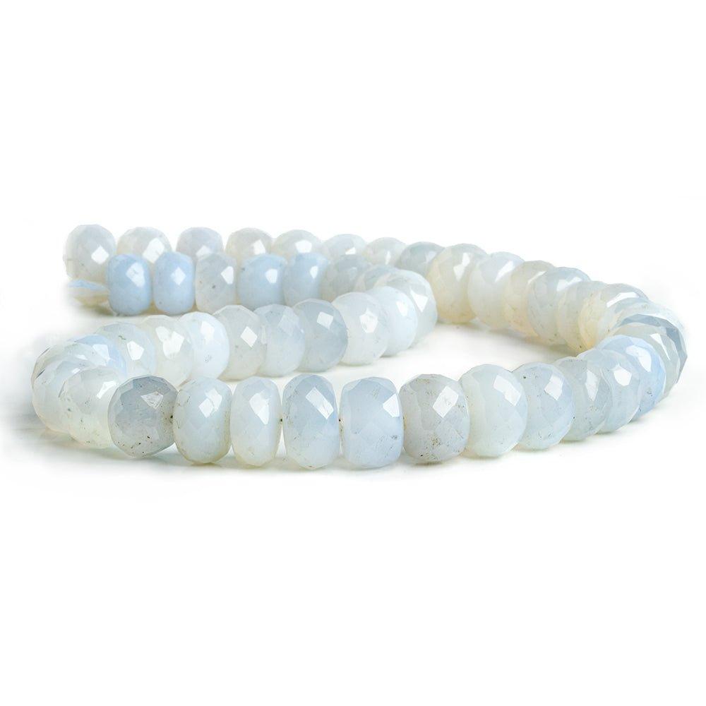 Turkish Chalcedony Faceted Rondelle Beads 16 inch 50 pieces - The Bead Traders