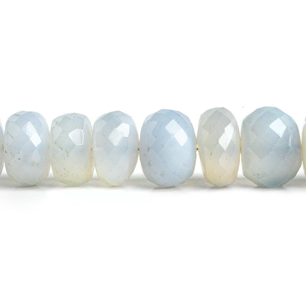 Turkish Chalcedony Faceted Rondelle Beads 16 inch 50 pieces - The Bead Traders