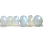 Turkish Chalcedony Faceted Rondelle Beads 16 inch 50 pieces - The Bead Traders