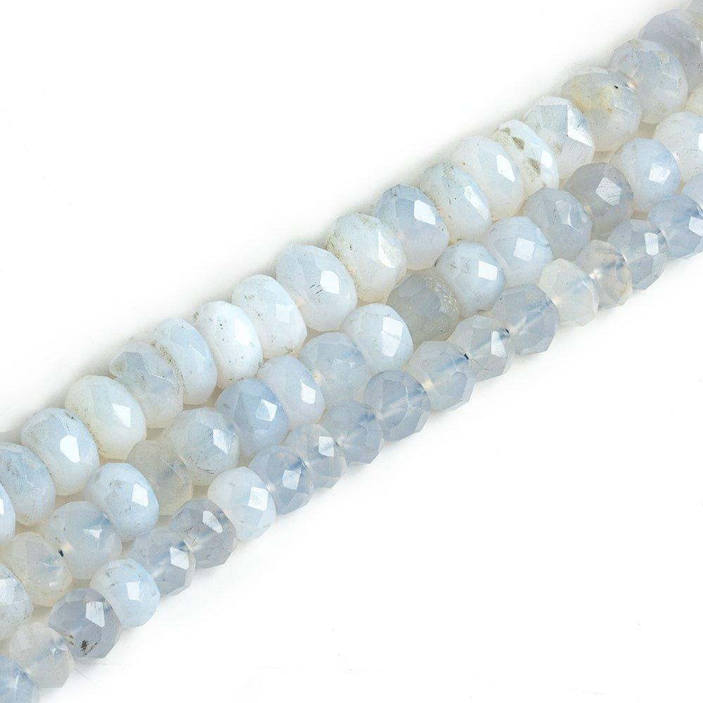 Turkish Chalcedony Faceted Rondelles - Lot of 3 - The Bead Traders