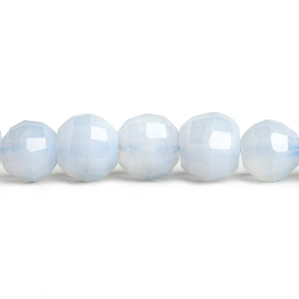 Turkish Chalcedony Faceted Round Beads 17 inch 53 pieces - The Bead Traders