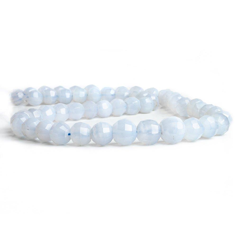 Turkish Chalcedony Faceted Round Beads 17 inch 53 pieces - The Bead Traders