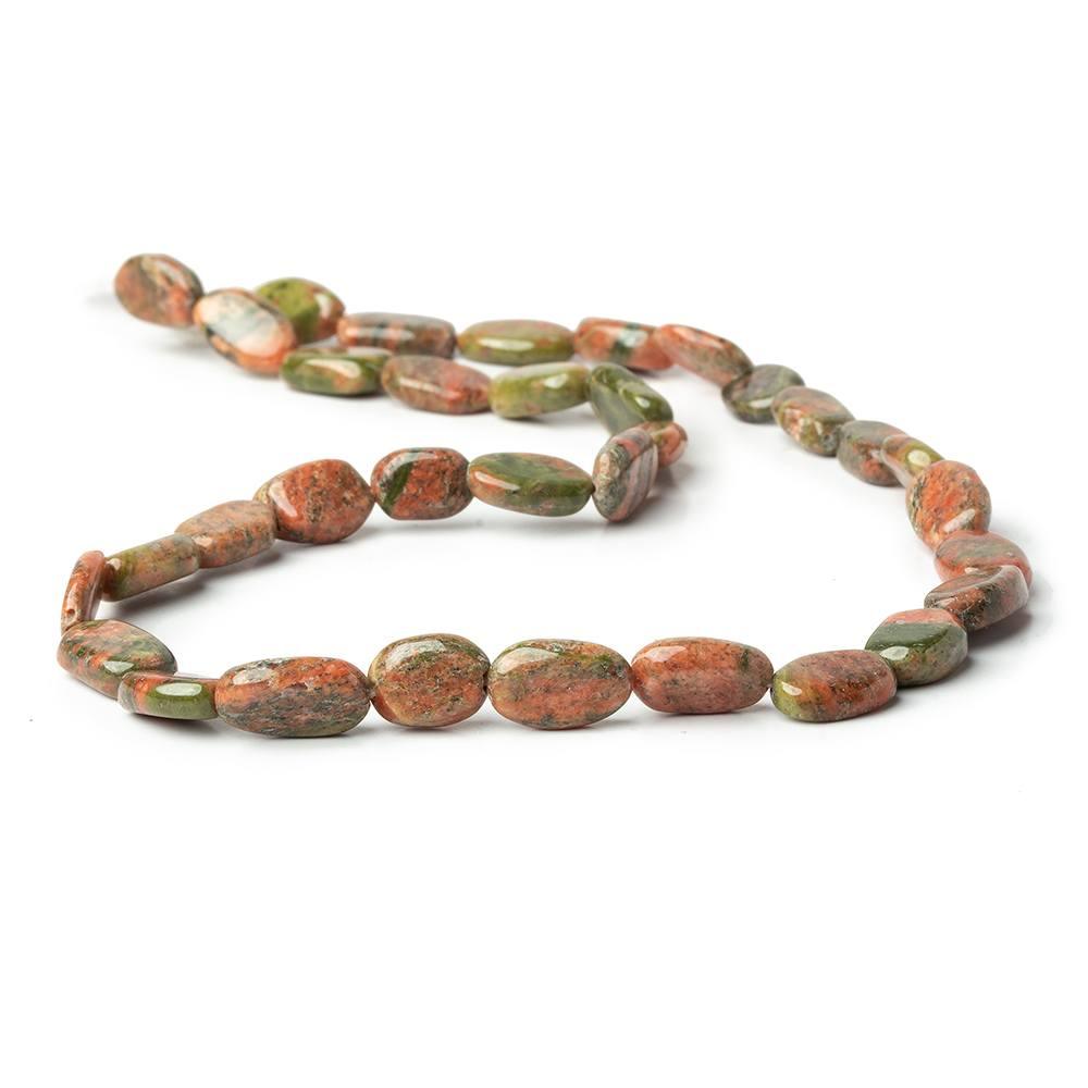Unakite plain nugget beads 13 inch 29 beads 9x7x3-12x7x3mm - The Bead Traders