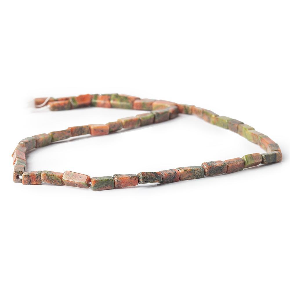 Unakite plain rectangle beads 14 inch 50 beads - The Bead Traders