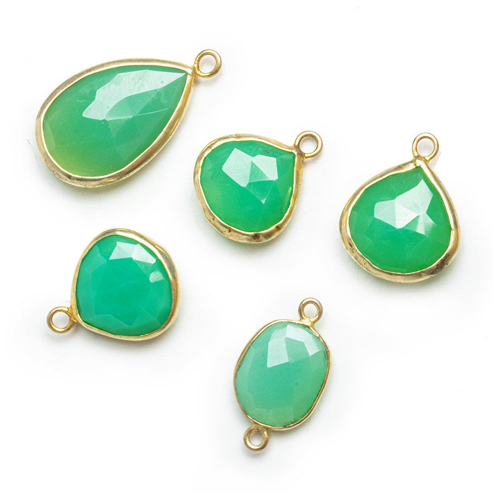 Vermeil Bezeled Chalcedony - Lot of 5 - The Bead Traders