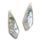 Vermeil Bezeled Peacock Solar Quartz Pendants - Lot of 2 - The Bead Traders